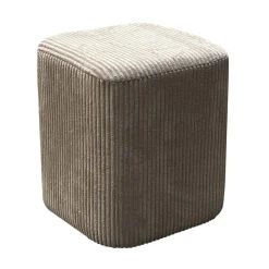 Pouf, Tabouret|EMINZA Lot de 2 poufs en velours (H38 cm) Shan Taupe