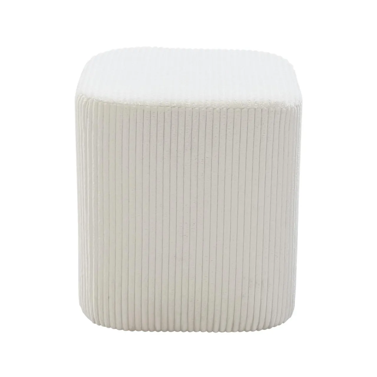 Pouf, Tabouret|EMINZA Lot de 2 poufs velours (H 38 cm) Shan Beige