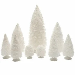 Personnage Et Accessoire Pour Village|KAEMINGK Lot de 9 sapins pour aménager un village Blanc