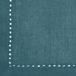 Serviette De Table|ATMOSPHERA Lot de 4 serviettes coton (40 x 40 cm) Chambray Bleu canard