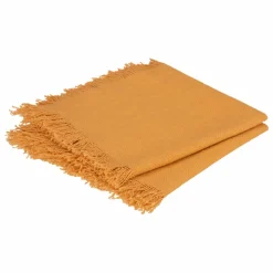 Serviette De Table|ATMOSPHERA Lot de 2 serviettes coton (40 x 40 cm) Maha Jaune ocre
