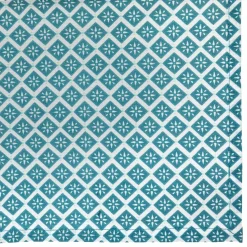 Serviette De Table|ATMOSPHERA Lot de 4 serviettes coton (40 x 40 cm) Tika Bleu canard