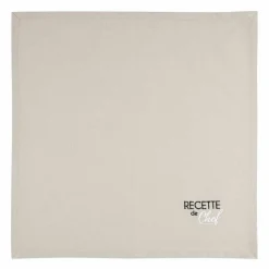 Serviette De Table|LOVELY CASA Lot de 2 serviettes coton (40 x 40 cm) Duo s Beige