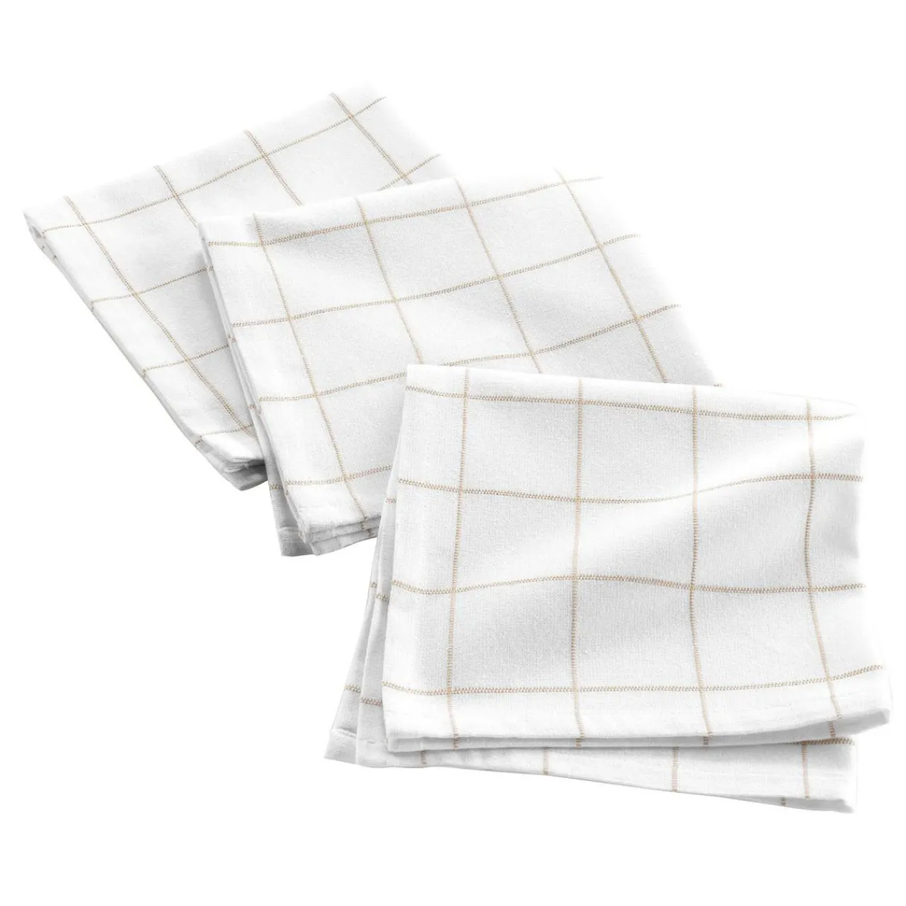 Serviette De Table|douceur d'intu017drieur Lot de 3 serviettes coton (40 x 40 cm) Axel Blanc