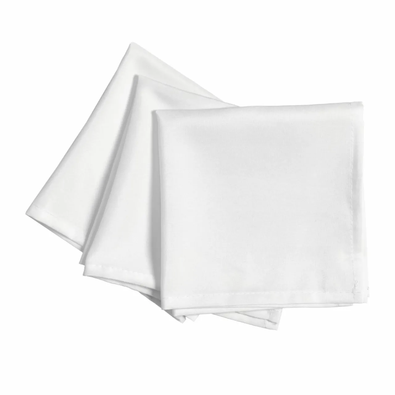 Serviette De Table|EMINZA Lot de 3 serviettes de table polyester (40 x 40 cm) Elise hes Blanc