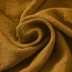 Serviette De Table|EMINZA Lot de 3 serviettes lin lavé (40 x 40 cm) Louise Caramel