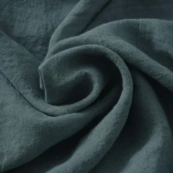 Serviette De Table|EMINZA Lot de 3 serviettes lin lavé (40 x 40 cm) Louise Gris ardoise