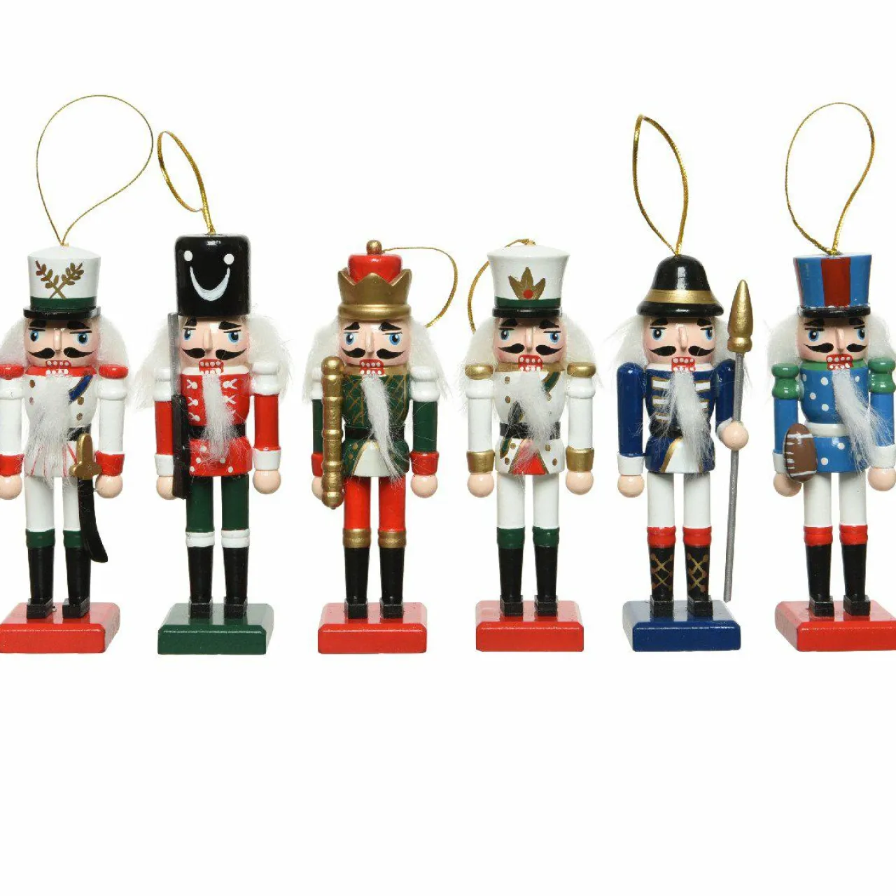 Décoration De Sapin|KAEMINGK Lot de 6 soldats Casse-noisette à suspendre (H12 cm) Multicolore