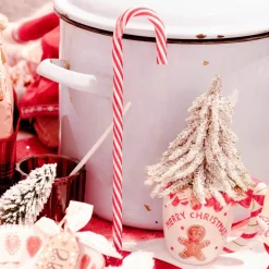 Décoration De Sapin|KAEMINGK Lot de 6 sucres d'orge à suspendre (H13 cm) Batonnets Rouge