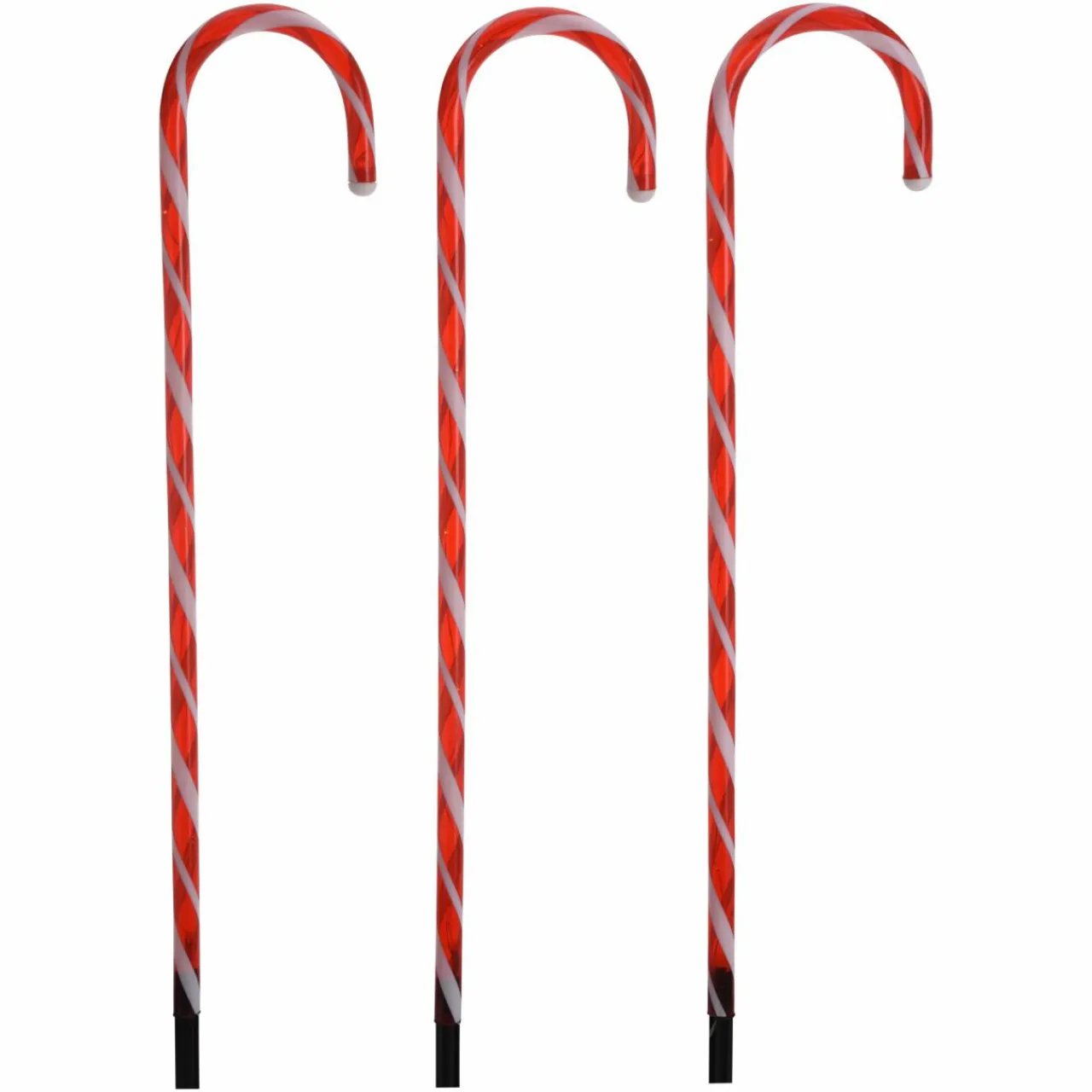 Personnage, Objet Grand Format|Déco Et Objet Lumineux|KOOPMAN Lot de 6 sucres d'orge lumineux à piles 42 LED (H47 cm) Candy Blanc chaud