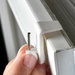 Tringle Voilage Et Support|LUANCE Lot de 4 supports adhésifs spécial PVC Blanc