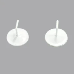 Tringle Voilage Et Support|LUANCE Lot de 2 supports adhésifs métal laqué Blanc