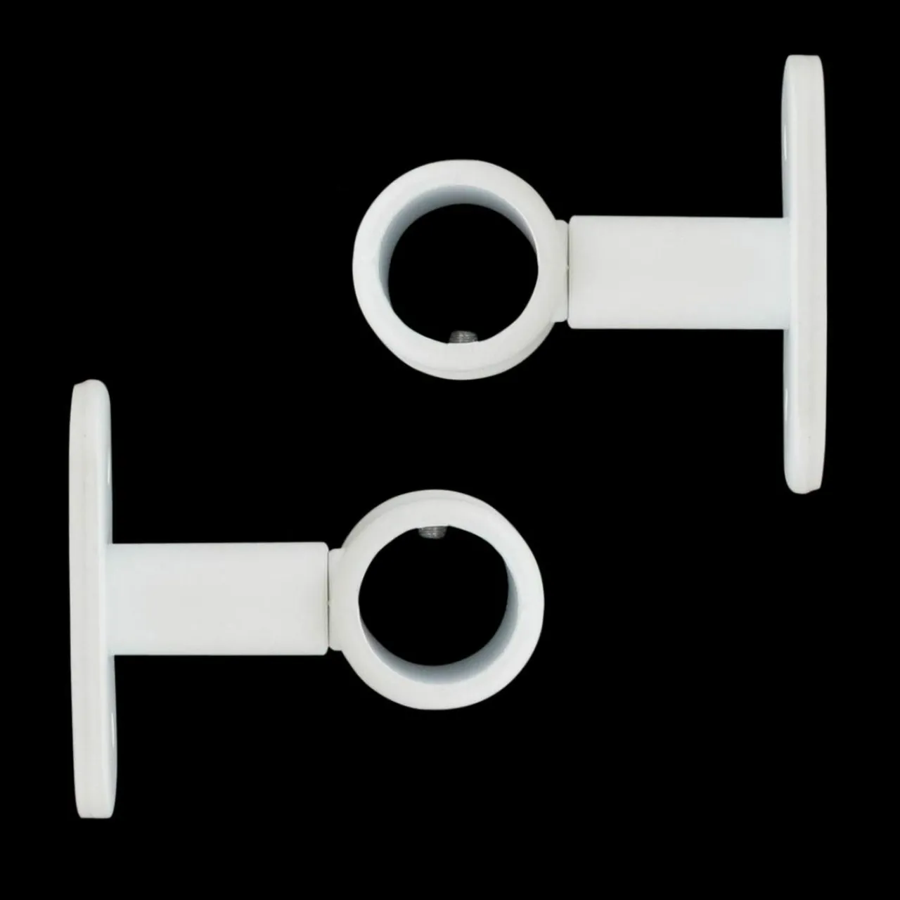 Tringle Plafond|Tringle À Rideau, Barre Et Support|LUANCE Lot de 2 supports tringles (L50 / D20 mm) Jim mat Blanc