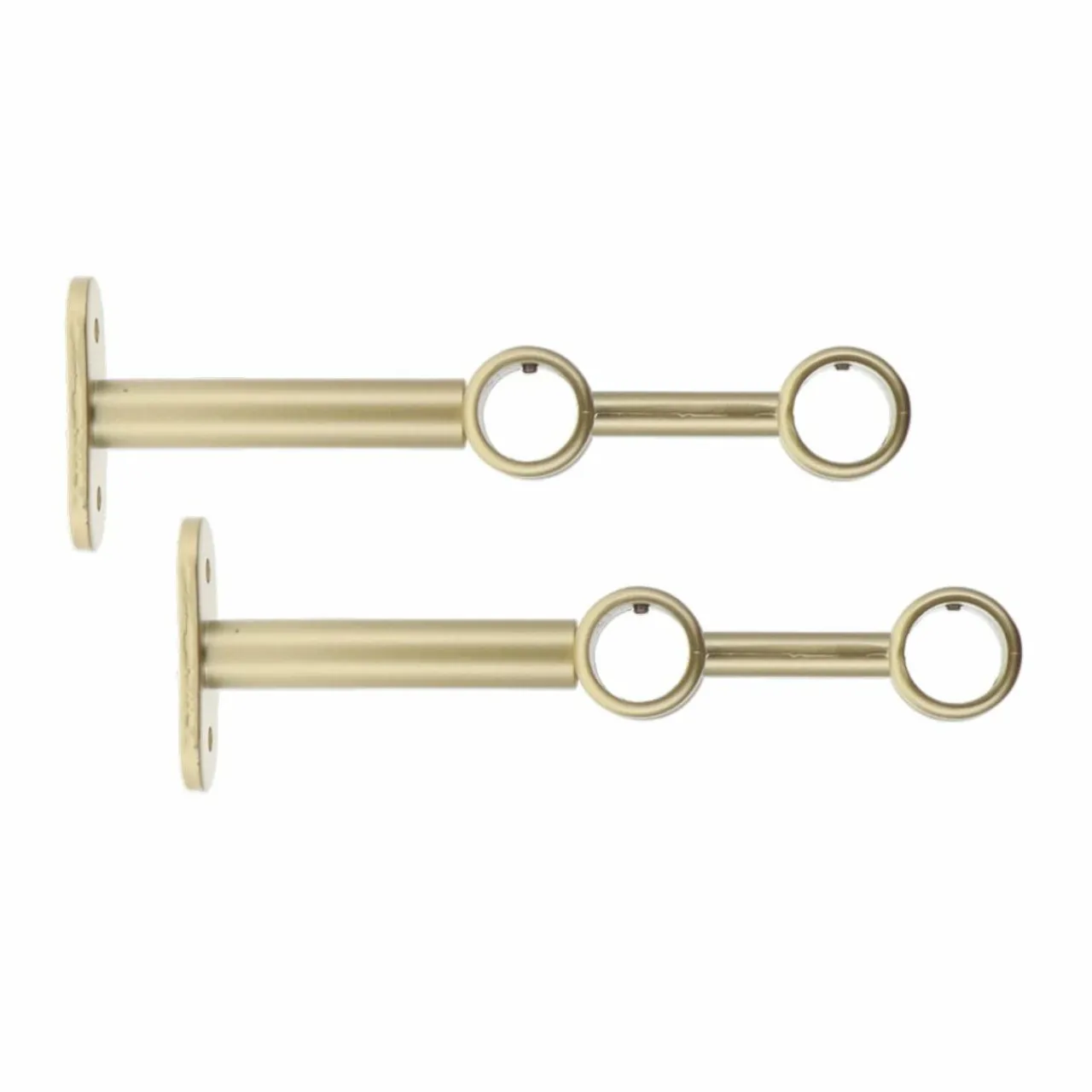 Tringle Plafond|Tringle À Rideau, Barre Et Support|LUANCE Lot de 2 suppts tringles doubles (L150 / D20) Jim Or