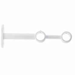 Tringle Plafond|Tringle À Rideau, Barre Et Support|LUANCE Lot de 2 supports tringles doubles (L150 / D20) Jim mat Blanc