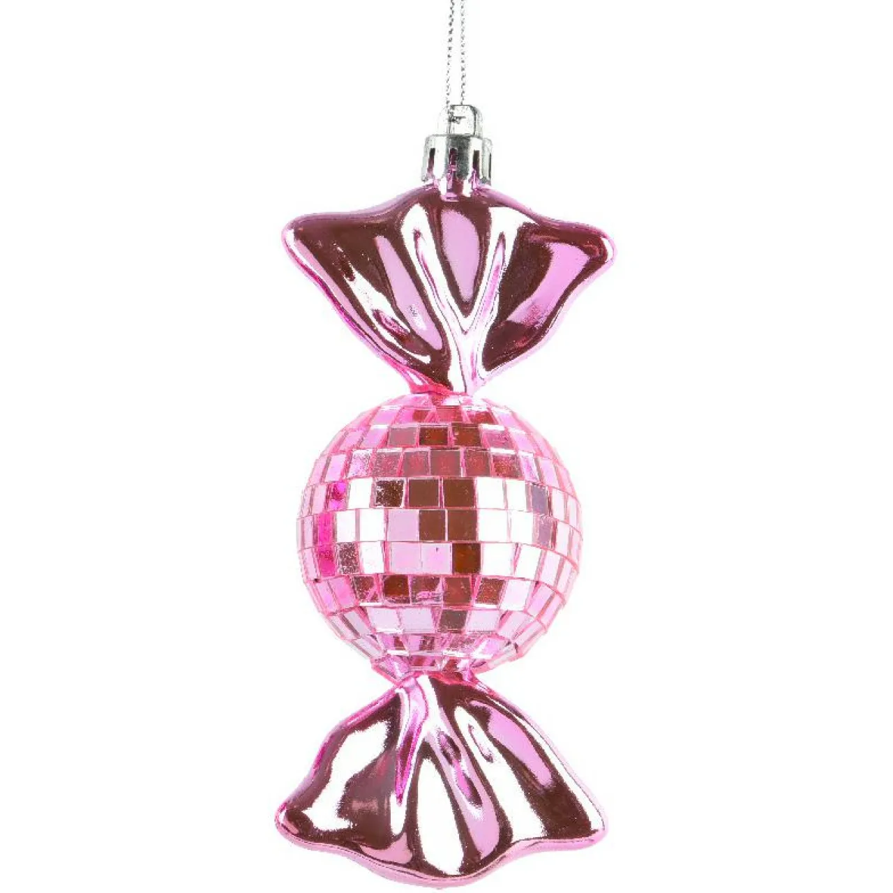 Décoration De Sapin|KAEMINGK Lot de 3 suspensions de Noël (H12 cm) Bonbons disco Rose