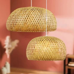 Lampe Suspension|EMINZA Lot de 2 suspensions en bambou (D61-D39 cm) Manacor Naturel