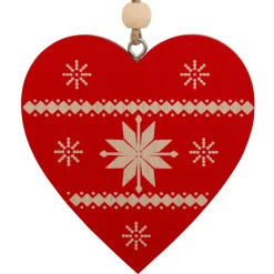 Décoration De Sapin|JJA Lot de 2 suspensions en bois (H8 cm) Duo Savoyard Blanc et Rouge