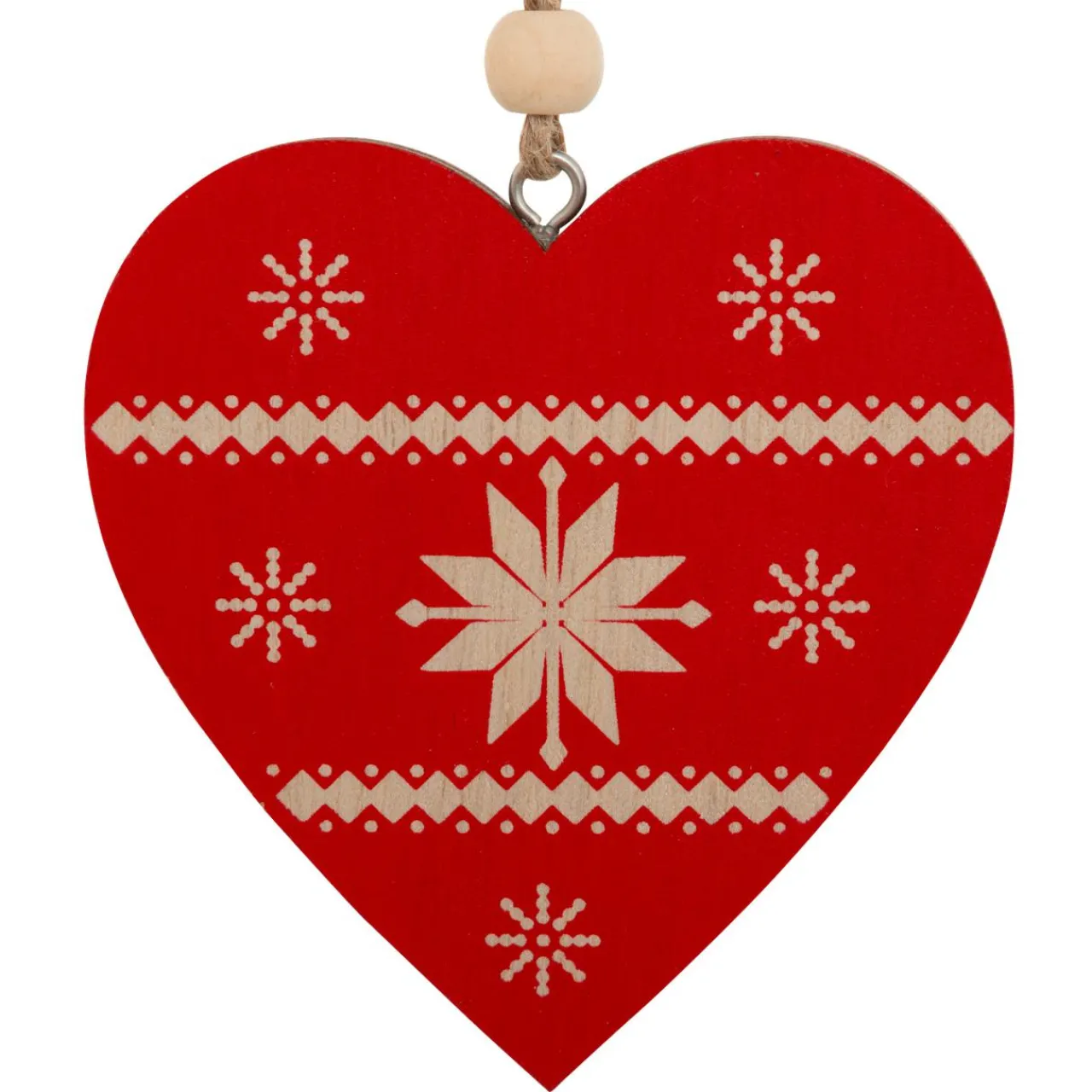 Décoration De Sapin|JJA Lot de 2 suspensions en bois (H8 cm) Duo Savoyard Blanc et Rouge