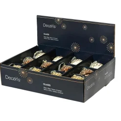 Décoration De Sapin|KAEMINGK Lot de 12 suspensions en verre (H9 cm) Gland festier Brun Café Or