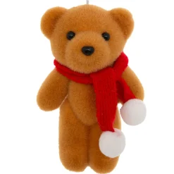 Décoration De Sapin|JJA Lot de 2 suspensions (H12 cm) Oursons mignons Marron clair