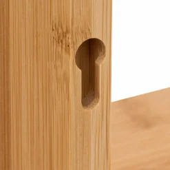 Étagère Murale|ATMOSPHERA Lot de 3 étagères bambou (H15-20-25 cm) Cube Fixy Naturel Bois