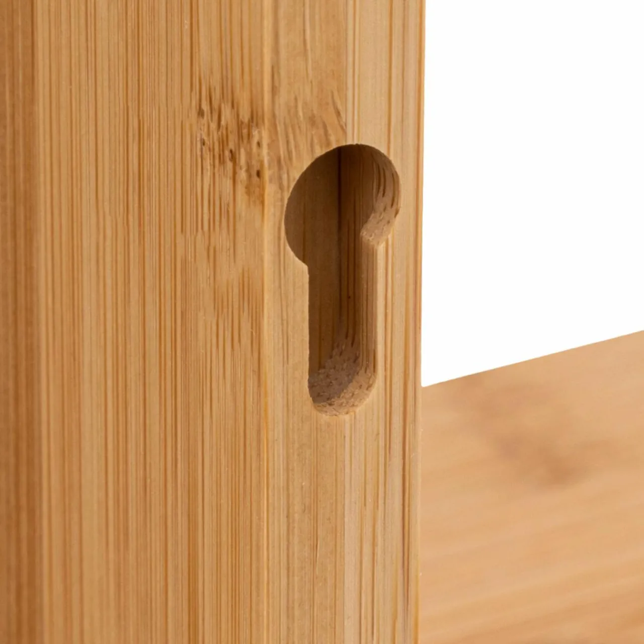 Étagère Murale|ATMOSPHERA Lot de 3 étagères bambou (H15-20-25 cm) Cube Fixy Naturel Bois