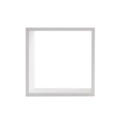 Étagère Murale|ATMOSPHERA Lot de 3 étagères bois (H24-27-30 cm) Cube Blanc
