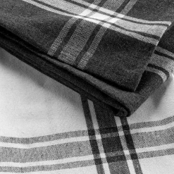 Accessoire Cuisine|DOUCEUR D'INTERIEUR Lot de 2 torchons coton recyclé Cuisiline Gris Anthracite