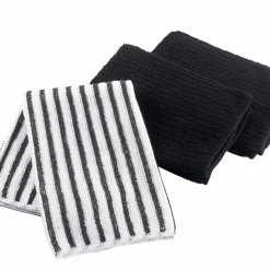 Accessoire Cuisine|DOUCEUR D'INTERIEUR Lot de 3 torchons Cuistot Noir