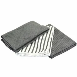 Accessoire Cuisine|DOUCEUR D'INTERIEUR Lot de 3 torchons Cuistot Gris