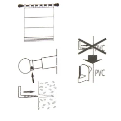 Tringle Voilage Et Support|LUANCE Lot de 2 tringles voilage extensibles rondes (L40 à 60 cm) Rona he Blanc