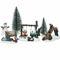 Personnage Et Accessoire Pour Village|KAEMINGK Lot de figurines et accessoires Parc d'enfants pour village