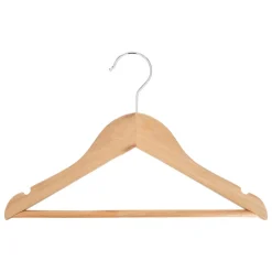 Rangement Enfant|Atmosphera cru017dateur d'intu017drieur for kids Lots de 4 cintres enfant bois (H19 cm) Natural Marron