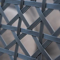 Balancelle|MOBELLIA Loveuse suspendue en résine tressée Coral Gris Anthracite