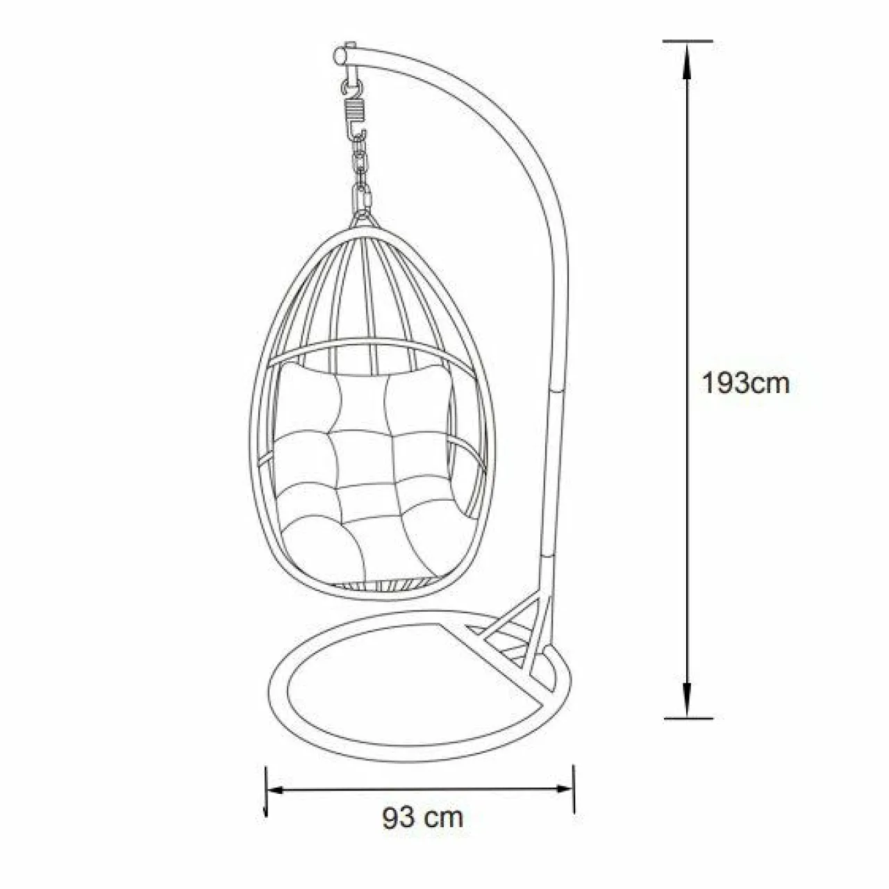 Balancelle|MOBELLIA Loveuse suspendue en résine tressée Coral Gris Anthracite