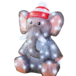 Père Noël, Animaux Et Personnage|Déco Et Objet Lumineux|EMINZA Éléphant lumineux 70 LED (H46 cm) Lulu Blanc froid