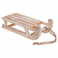 Déco Et Objet De Noël|KOOPMAN Luge en bois (31 x H11 cm) Noeud en jute Naturel