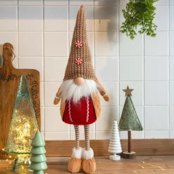 Père Noël, Animaux Et Personnage|KOOPMAN Lutin de Noël debout (H64 cm) Mister Caramélio Beige