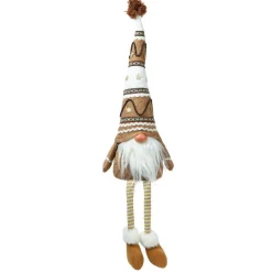 Père Noël, Animaux Et Personnage|KAEMINGK Lutin de Noël fait main (H65 cm) Petit indien longues jambes Beige