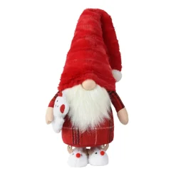 Père Noël, Animaux Et Personnage|KAEMINGK Lutin de Noël (H65 cm) Tilki Dormeur en pyjama bonnet Rouge