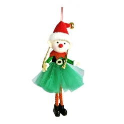 Décoration De Sapin|CHRISTMAS DREAM Lutin farceur à suspendre (H20 cm) Fillette et clochette Multicolore