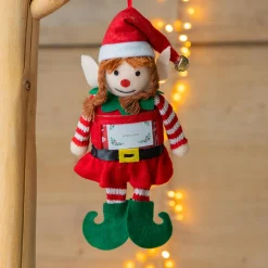 Décoration De Sapin|FEERIC LIGHTS Lutin farceur à suspendre (H20 cm) Fille Mignonne Multicolore