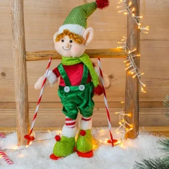 Père Noël, Animaux Et Personnage|CHRISTMAS DREAM Lutin farceur en ski (H45 cm) Martin Multicolore