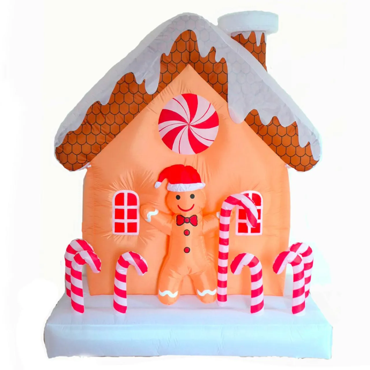 Personnage, Objet Grand Format|Déco Et Objet De Noël|JJA Maison gonflable (180 x 70 cm) Pain d'épice et sucre d'orge Rouge