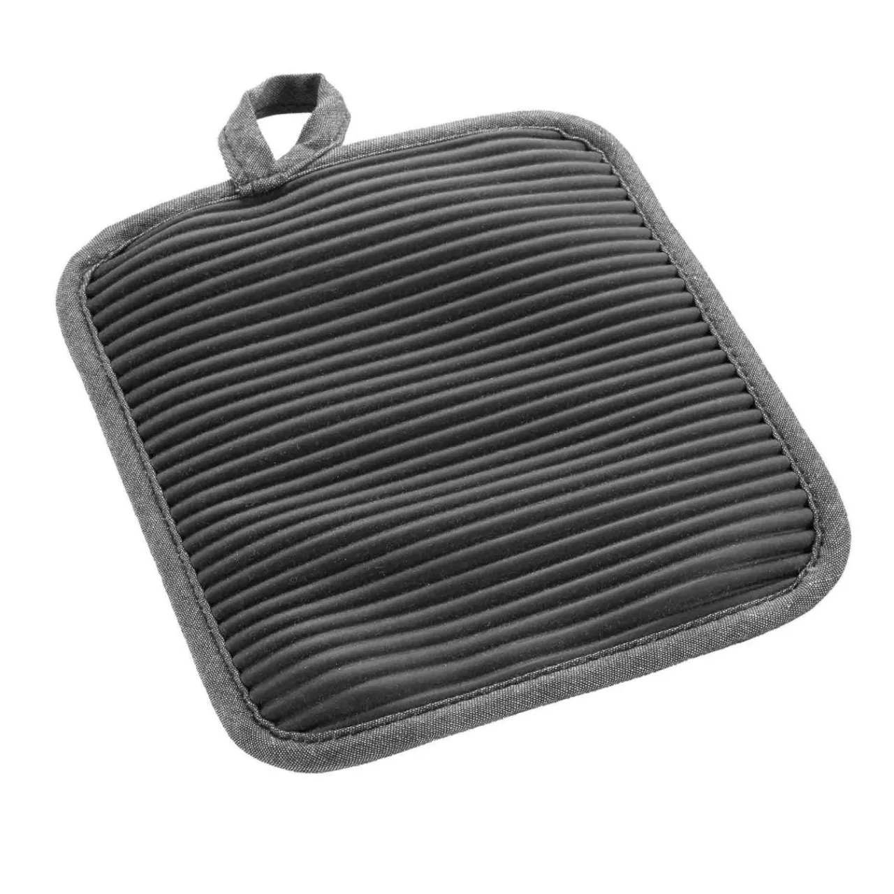 Accessoire Cuisine|douceur d'intu017drieur Manique avec poche en coton (18,5 x 18,5 cm) Adam Gris Anthracite