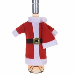 Vaisselle De Noël|Déco De Table|KOOPMAN Manteau Père Noël pour bouteille de vin Rouge