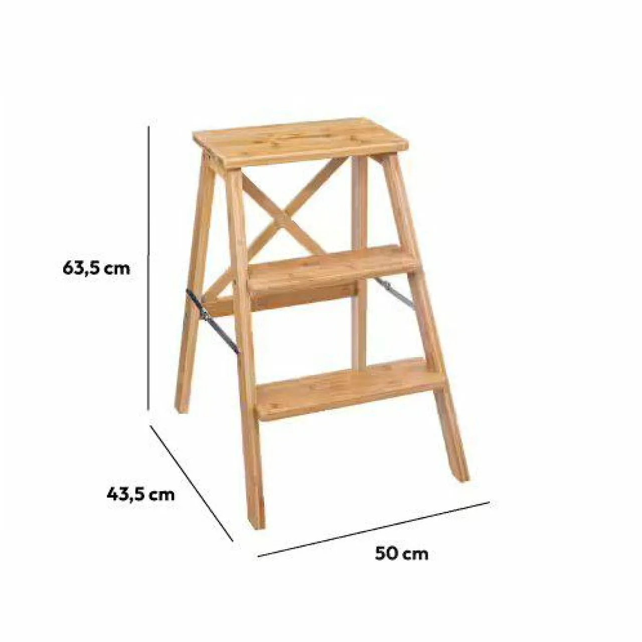 Pouf, Tabouret|ATMOSPHERA Marche pied Bambou (H63 cm) 3 marches Naturel