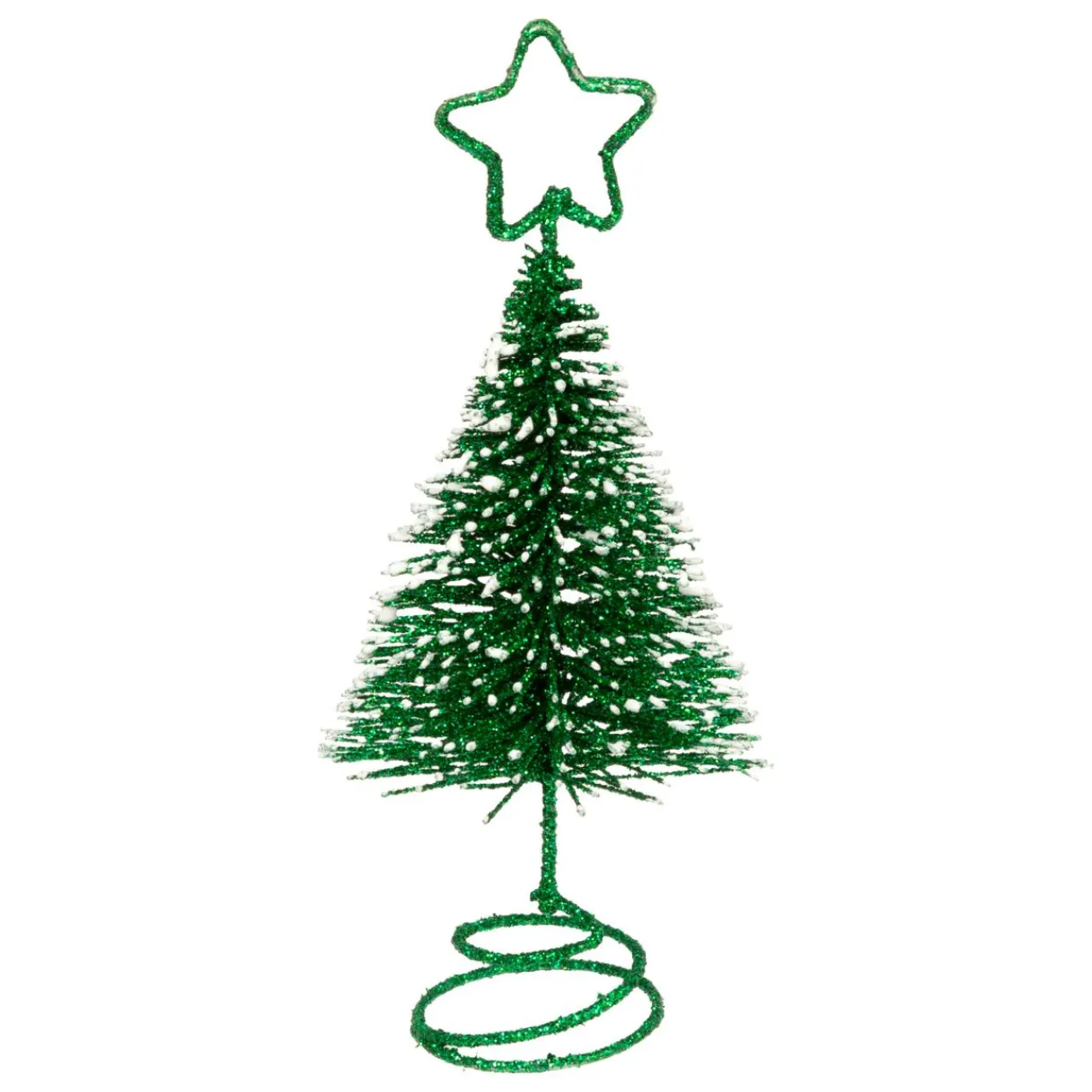 Déco De Table|JJA Marque place en métal (H10 cm) Sapin enneigé Vert