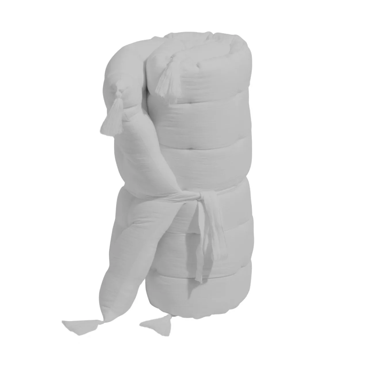 Coussin De Sol|EMINZA Matelas de sol gaze de coton (60 x 120 cm) Gaïa Gris nuage Gris clair